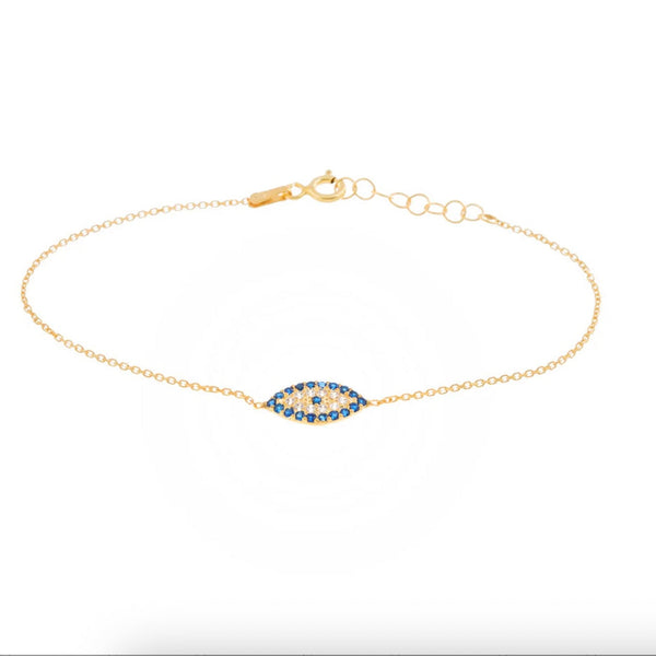 Evil Eye CZ Gold Bracelet