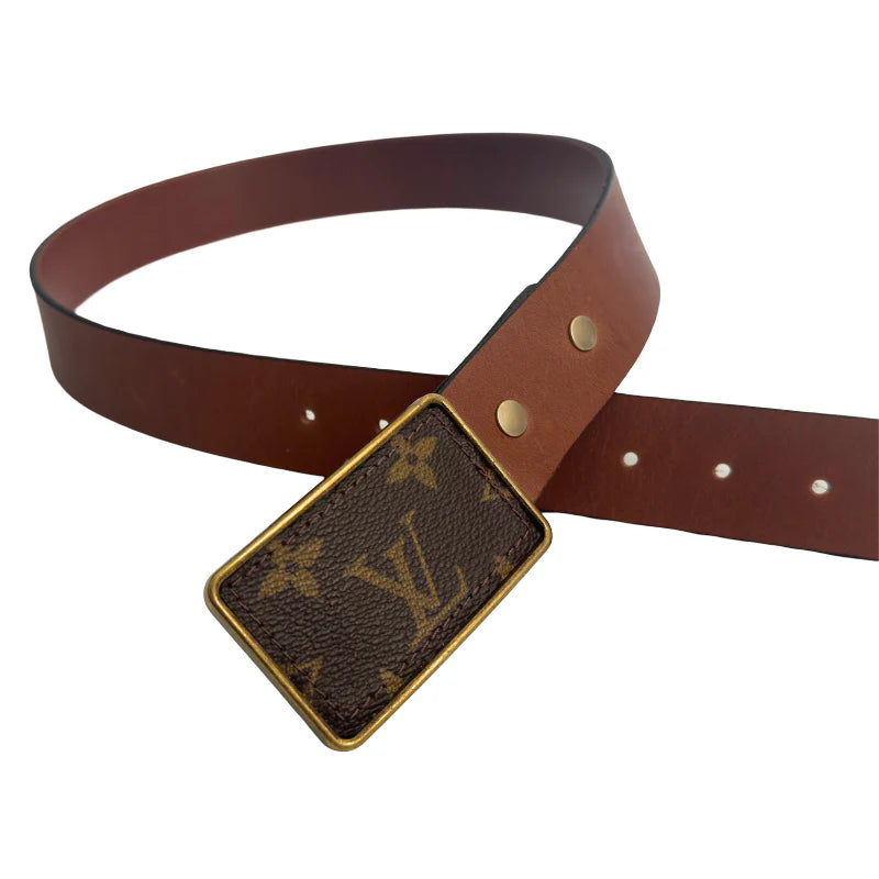 Upcycled LV Leather Belt