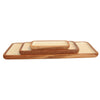 Set of 3  Acacia & Enamel Trays