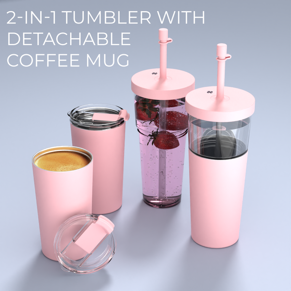 2-In-1 See-Through Tumbler With Detachable Insulated Mug by Asobu