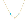 Turquoise Judaica Charm Necklace