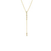 Multi Bezel Stone Lariat Drop Necklace