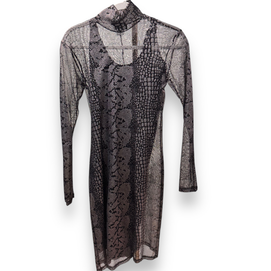 Two-Piece Mesh Turtleneck Dress Accessorize Me Two-Piece Mesh Turtleneck Dress Accessorize Me