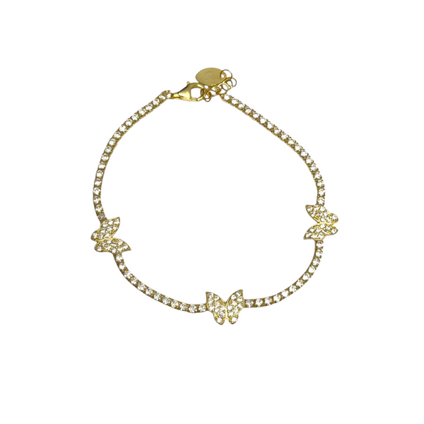 Pave Butterflies Tennis Bracelet