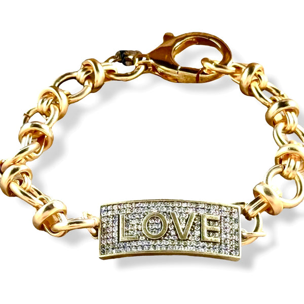 Pave Love ID Bracelet