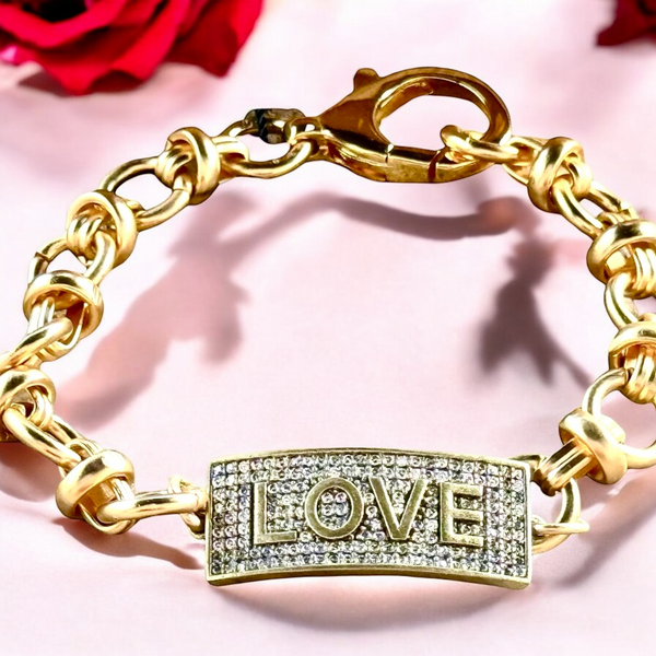 Pave Love ID Bracelet
