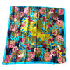 Colorful Floral Print Square Scarf