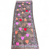 Animal Print Camo Woven Scarf With Sequin Hearts