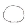 Silver 2mm/4mm Stretch Beaded Bracelet
