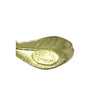 Handmade Brushed Gold Ophelia Leaf Earring from Greece