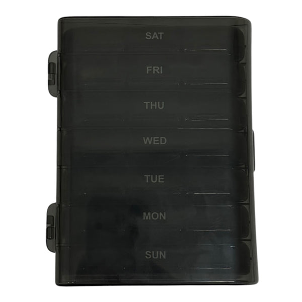 Large Weekly Pill Container In Black