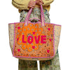 Quilted Bandana Love Tote Bag