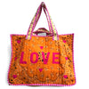 Quilted Bandana Love Tote Bag