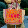 Quilted Bandana Love Tote Bag