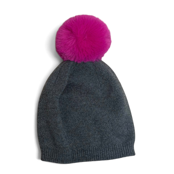 Slouch Hat With Faux Pom