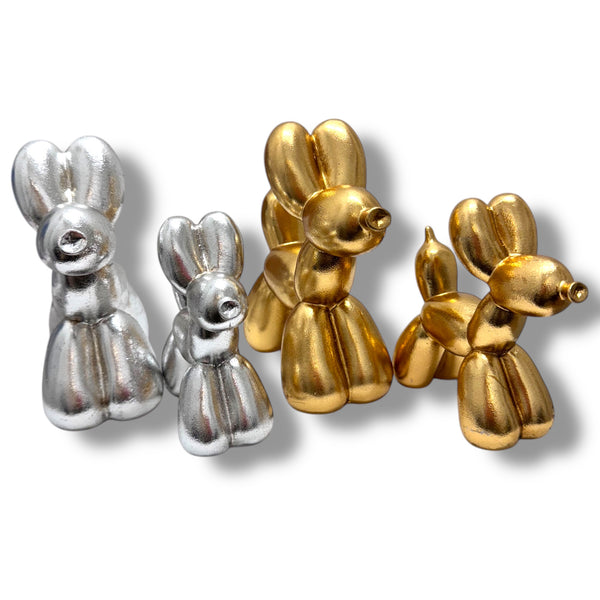 Gold or Silver Balloon Dog