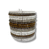 Wide Beaded Cuff Bracelet