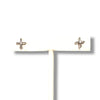 Silver CZ Cross Earrings