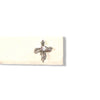 Silver CZ Cross Earrings