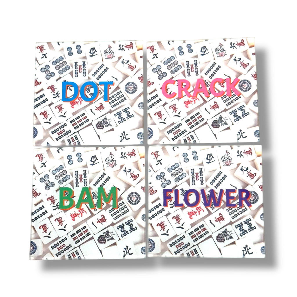 Mahjong Glass Coasters