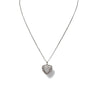 Bi-Level Pave Heart Necklace
