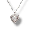 Bi-Level Pave Heart Necklace