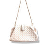 Cream Braided Clutch Handbag