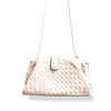 Cream Braided Clutch Handbag