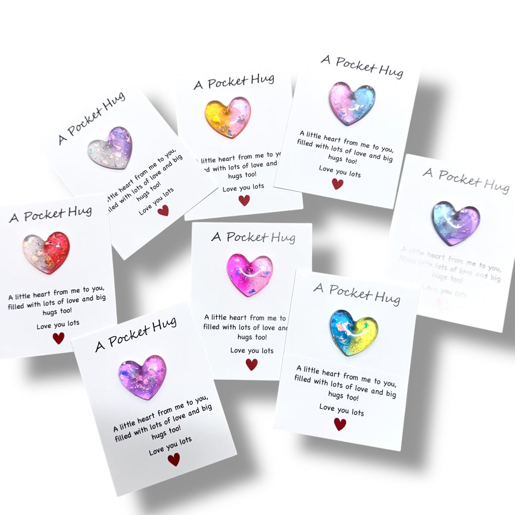 Glitter Heart Pocket Hugs