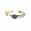 Gold Cuff Bracelet with CZ Evil Eye