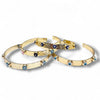 Hammered Gold Cuff Bracelet with Evil Eye