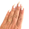 CZ Moon and Star Ring