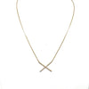 Large CZ "X" Necklace