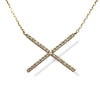 Large CZ "X" Necklace