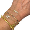 Gold Over Sterling Silver Personalizable Bracelet
