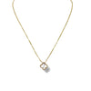 Medium Sterling Mother of Pearl Clover Necklace with CZ Trim
