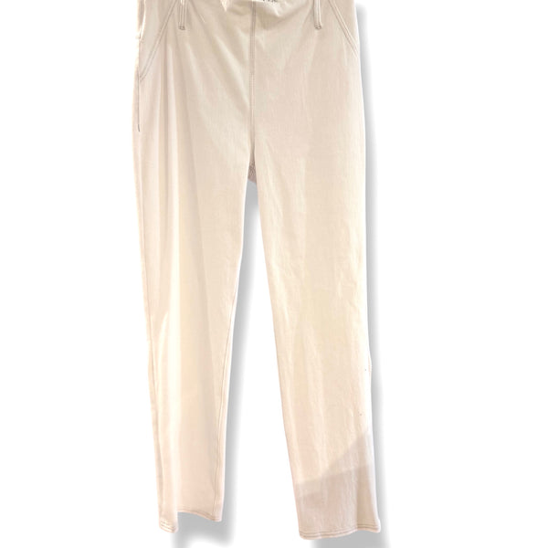 Straight Leg Stretch Denim White Jeans