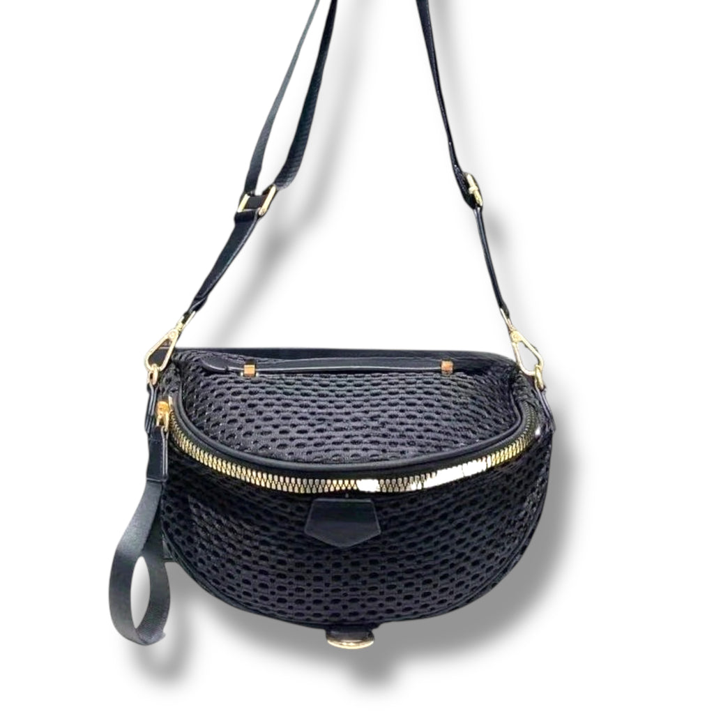 Large Crossbody/Fanny Light Scuba Cut-Out Bag