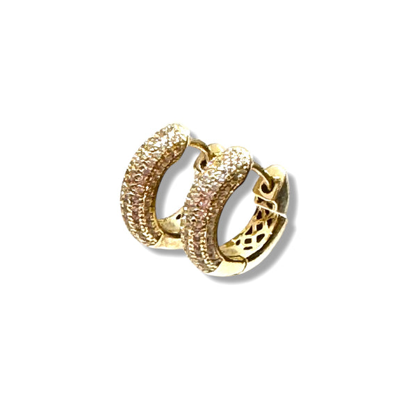 The Elegant Pave CZ Huggies