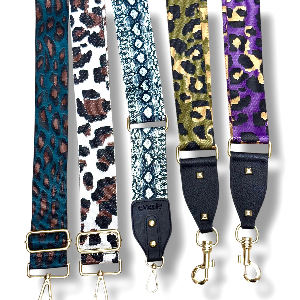 Snake and Leopard Design Guitar Straps for Handbags