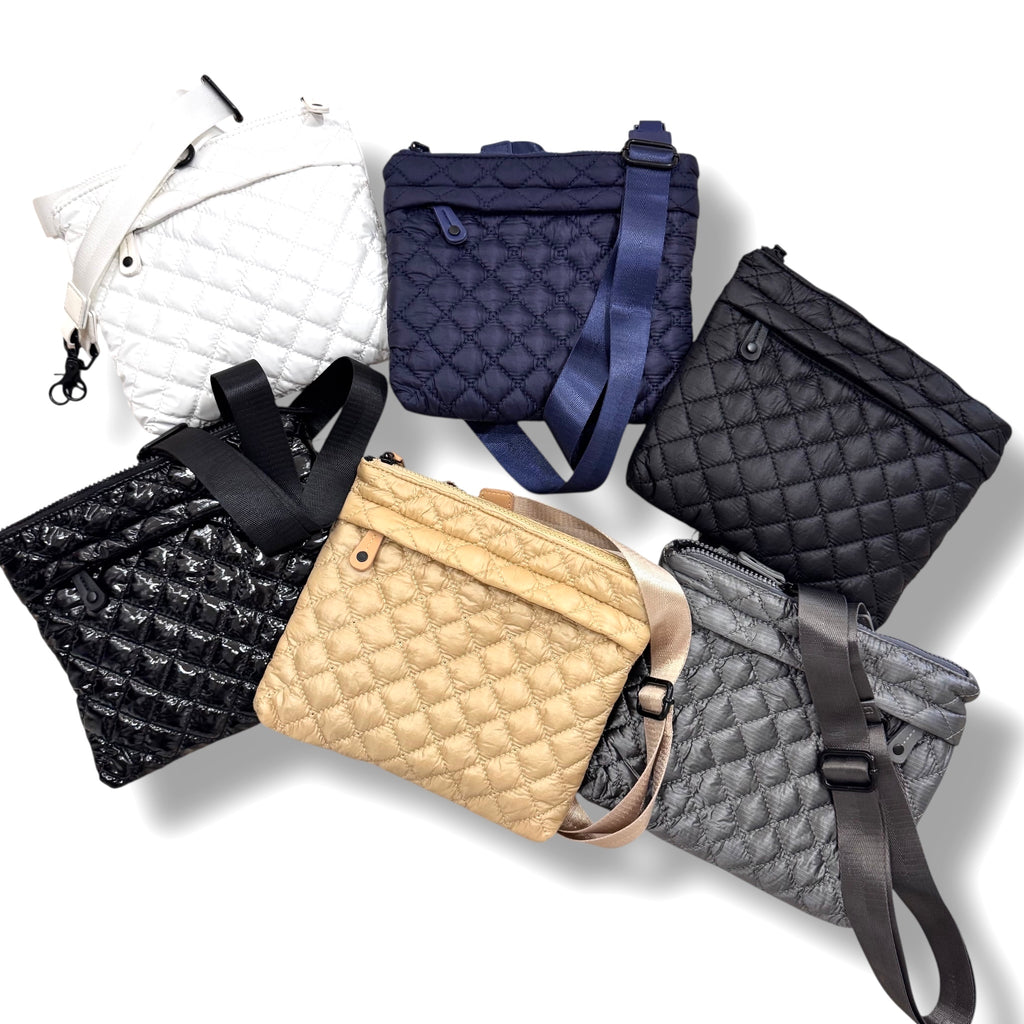 On The Go Quilted Crossbody Bag