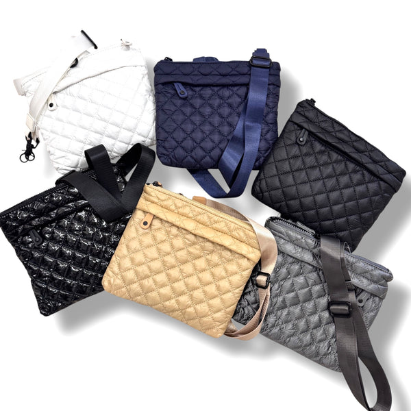 On The Go Quilted Crossbody Bag