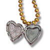 Gold Plate Ball Chain Necklace with Heart Locket
