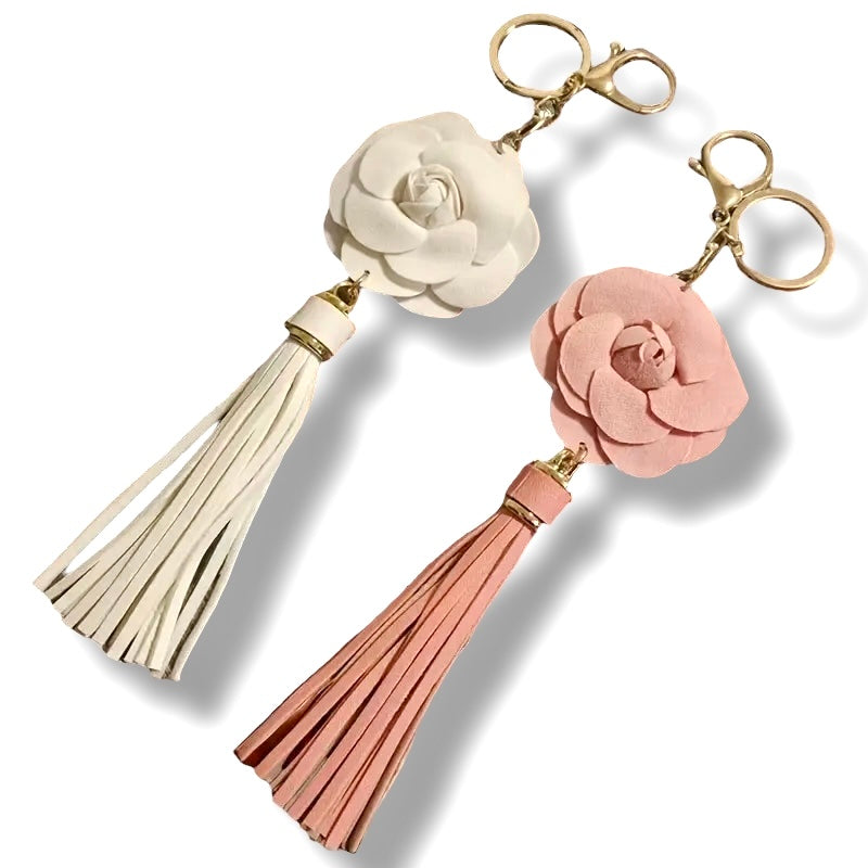 Camellia Floral Keychain