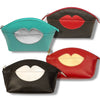 Leather Hot Lips Cosmetic Case