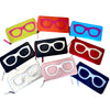 Leather Double Zip Eyeglass Case