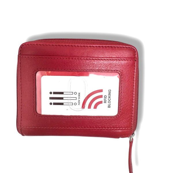 Leather Zip Around Wallet