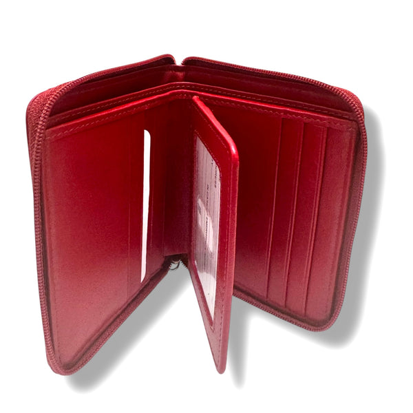 Leather Zip Around Wallet