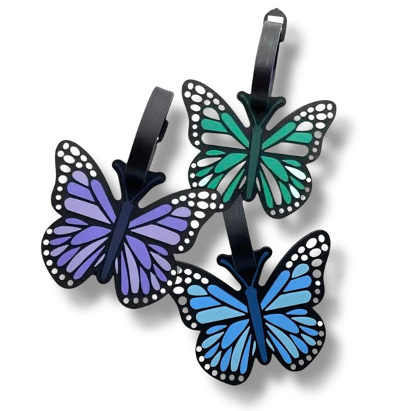 Whimsical Cartoon Butterfly Luggage Tags