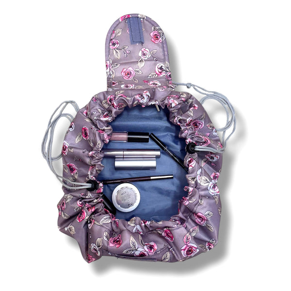 Lightweight Nylon Cinch Travel Make Up Bag